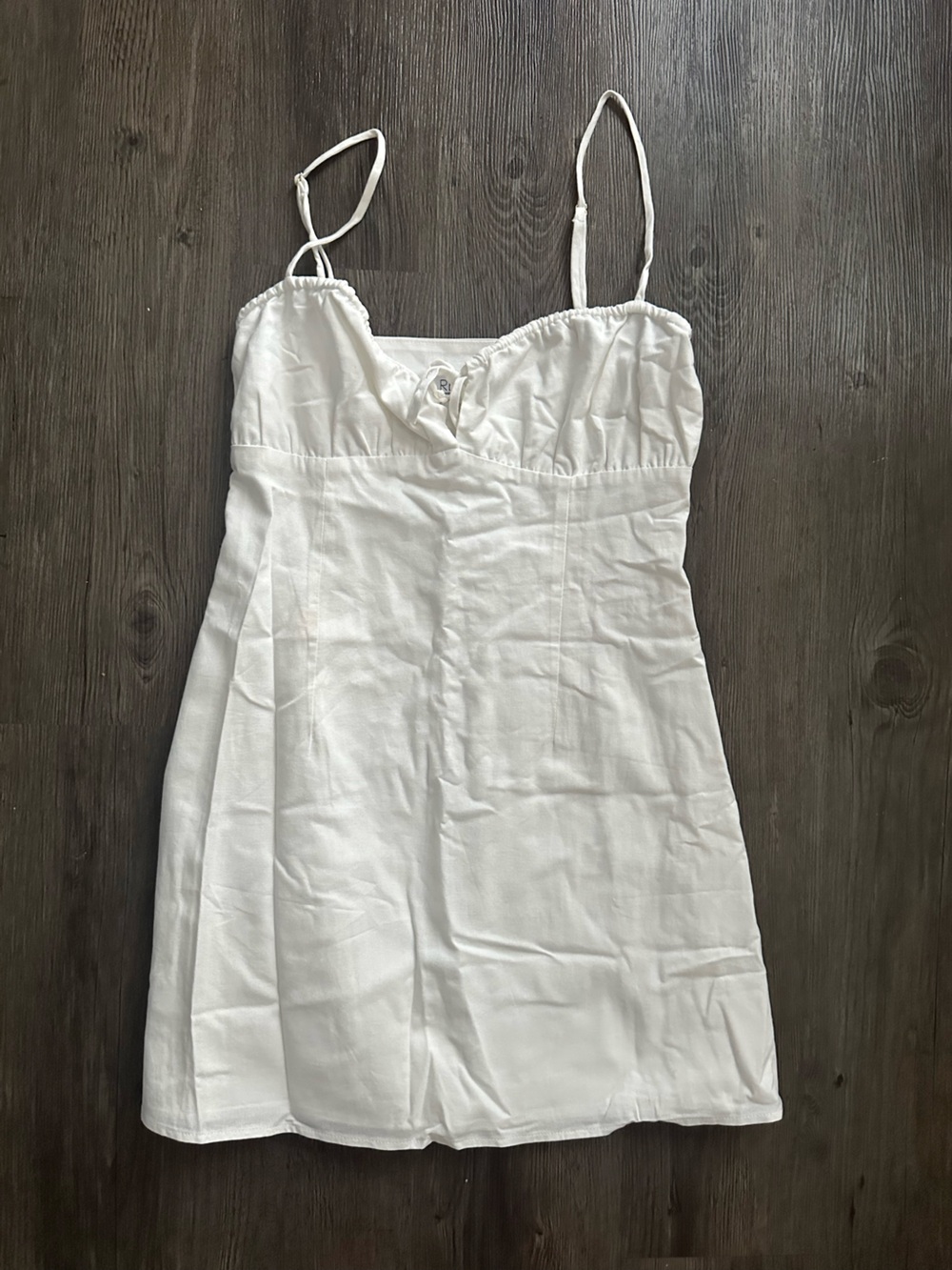 RESA white linen mini dress